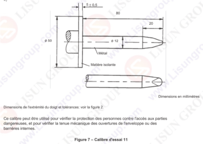 IEC 61032 Figure 7 - Unjointed Test Finger