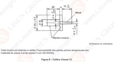 IEC61032 Figure 9 - Test Pin