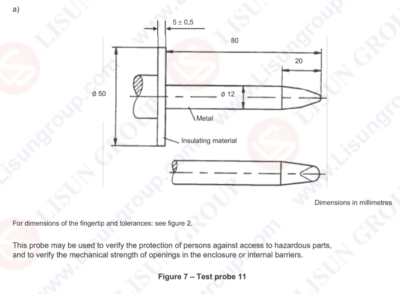 IEC61032 Figure 7 - Rigid Test Finger Probe